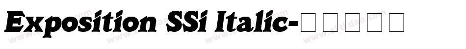 Exposition SSi Italic字体转换